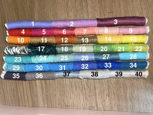Couronne personnalisable avec prénom en tricotin / Arc en ciel – Image 6